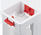 Încuietori Smart, Hotel & Vestiare - Doza din plastic pentru economizoare de energie si butoane de acces, montare incastrata in gips carton 2 cu suruburi incluse - ABK-802+R(K+)