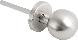 Încuietori & Electromagneți - Maner cu buton fix drept, cu rozeta rotunda - YH-S90R