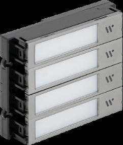 Interfoane & Videointerfoane - Modul cu 4 butoane iluminate, capacitive, pentru posturile de apel modulare 821 cu comunicatie pe 2 fire IP sau analogic - DTH821|S4