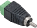 Accesorii CCTV - Pachet de 10 bucati de conectori RCA male (tata) rapid, cu bloc terminal cu suruburi - RCAM(P10)