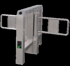 Turnicheți & Porți Pietonale - Poarta batanta automata dubla tip "BRIDGE" pentru acces persoane, din INOX. Functioneaza doar impreuna YK-PB106. - YK-PB106D