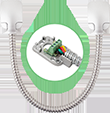 Feronerie & Accesorii Uși - Protectie de cablu cu cablu de 2.5mm incorporat si bloc - SD-65X1