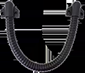 Încuietori & Electromagneți - Protectie de cablu din inox acoperita cu plastic negru - DL01-14-40-BK