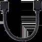 Încuietori & Electromagneți - Protectie de cablu din inox acoperita cu plastic negru - DL05-14-40-BK