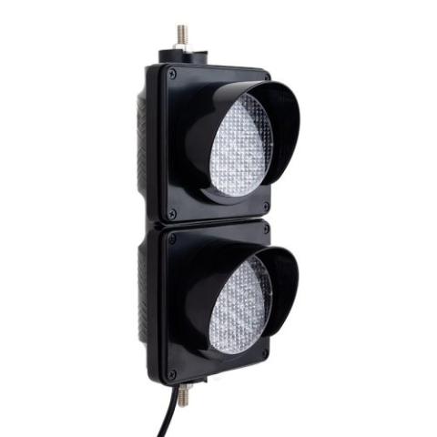 Bariere, Turnicheți & Parcare - Semafor tip Traffic Light, 2 lentile cu LED Rosu/Verde cu diametru 100mm, alimentare 12Vcc, consum ≤300mA, vizibilitate ≤500m - AK-JD100-2-RG