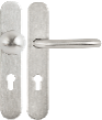 Încuietori & Electromagneți - Set manere cu clanta tubulara si buton fix drept cu shield interax 85 - YH-D90L-85