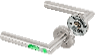 Încuietori & Electromagneți - Set manere de inox cu iluminare LED (verde sau rosu) - YH-D13-gn/rd