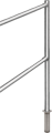 Separatoare Flux Persoane - Stalp de capat din INOX, suport pentru balustrade din INOX, montare ingropata - K-KIVO