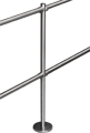 Separatoare Flux Persoane - Stalp intermediar 180° din INOX , suport pentru balustrade din INOX, montare aplicata - K-KO