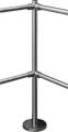 Separatoare Flux Persoane - Stalp intermediar de colt 90° din INOX, suport pentru - K-SO