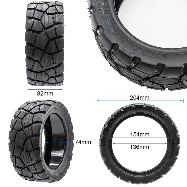 Cauciuc 9x3-5.5 Tubeless cu gel pentru trotineta electrica Kukirin G2pro [2]