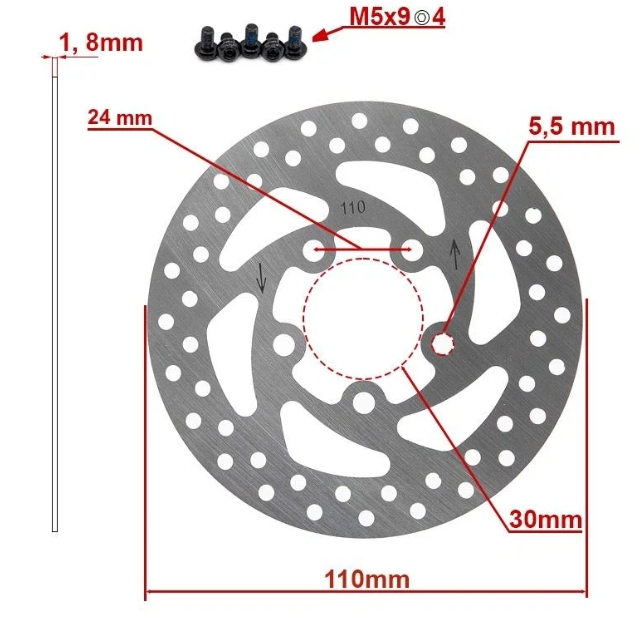 disc de frana de 110mm compatibil xiomi [2]