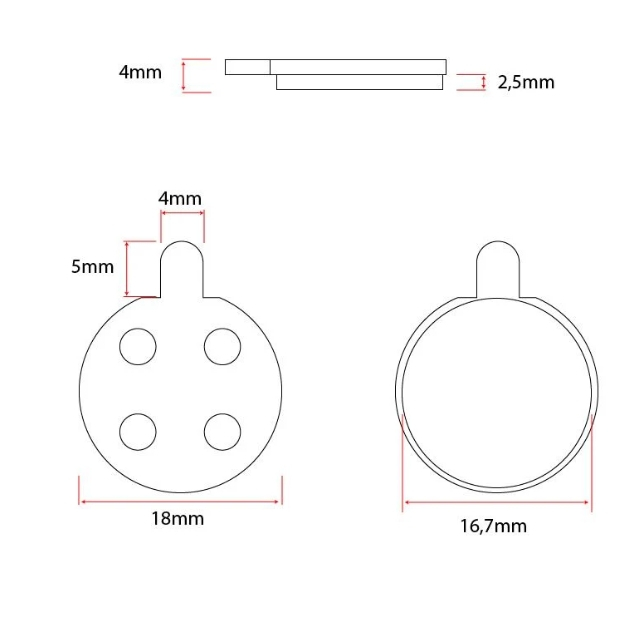 Placute frana CT003 Xiaomi | Stoc Bucuresti [2]