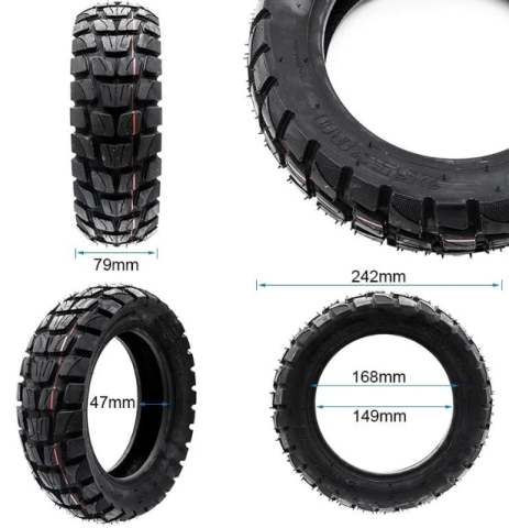 Cauciuc 255x80 / 10x3 / 80/65-6 offroad pentru trotineta electrica- KuKirin [1]