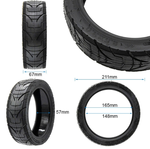 Cauciuc 8.5x3 Tubeless City Urban EWHEEL [1]