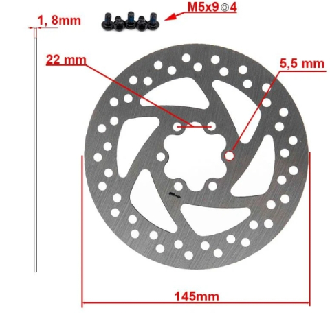 Disc frana 145 mm 6 gauri Motus Pro 10 [1]