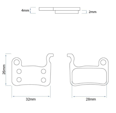 Placute frana RS001 rasina XTECH, Joyor trotineta electrica [2]