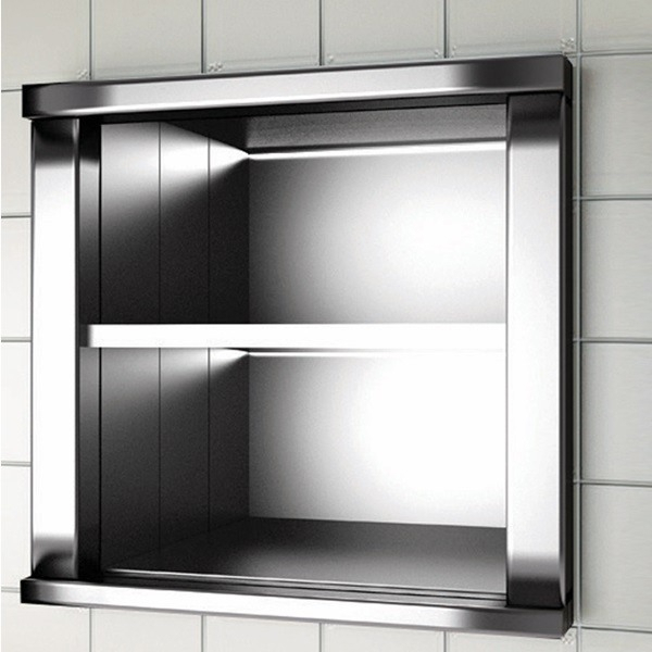 Montaplatos de 150 kg, 2 paradas, cabina inox de 600 × 600 × 600 mm [5]