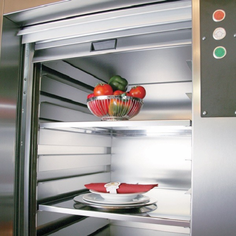 Monte-plats et monte-charges de cuisine - Monte-plats 150 kg, 3 niveaux, cabine inox 1000 × 1000 × 1000 mm