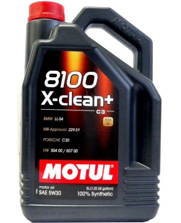 5W-30 - Motul 8100 X-clean+ 5W-30 Ulei Motor 100% Sintetic ACEA C3 VW 504.00 / 507.00 BMW LL-04 MB 229.51 5L