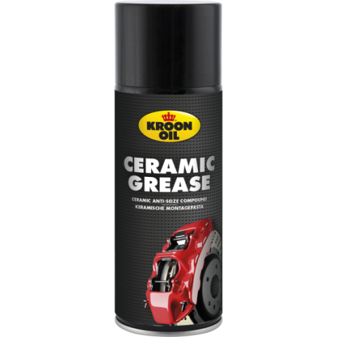 Intretinere auto - Spray vaselina ceramica KROON OIL Ceramic Grease 33745, pasta de montaj pentru temperaturi inalte 1500 Celsius, 400 ml