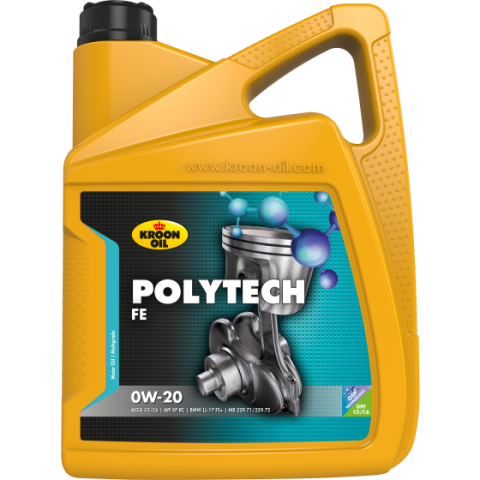 0W-20 - Ulei motor KROON OIL PolyTech FE 0W20 37569, volum 5 litri, full sintetic