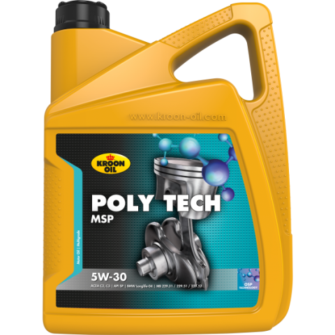 5W-30 - Ulei motor KROON OIL PolyTech MSP 5W30 37400, volum 5 litri, full sintetic