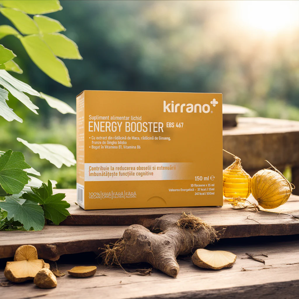 Categorii de produse - Energy Booster, 10 Flacoane 15 ml, Energie, Cognitiv & Libido, Maca, Ginseng, Ginkgo, Vit. B1 + B6