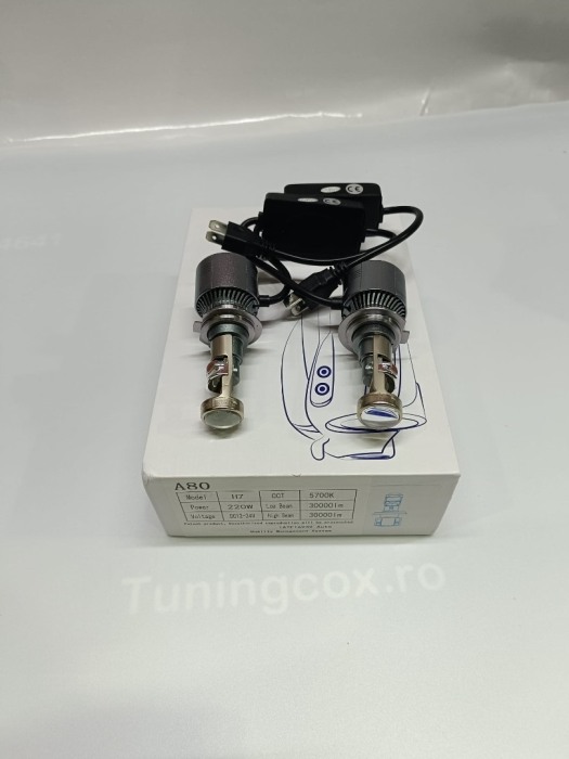 Bec LED H7 30000LM 5700K 220W 12-24V Cambus, FÄrÄ Eroare de Bec Ars [2]