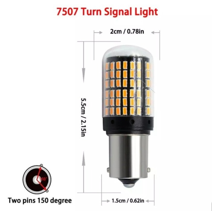 Bec Led semnalizare galbena P21W [3]