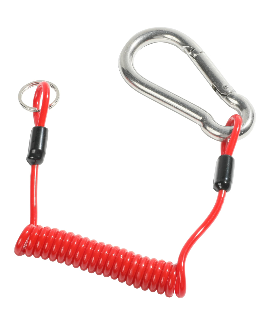 Cablu de siguranță spiralat remorcă rulotă cu carabină 1.2 m [2]
