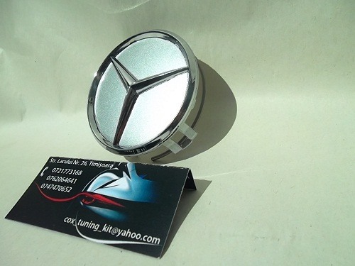 capace mercedes-benz originale pentru jante aliaj gri-crom [4]