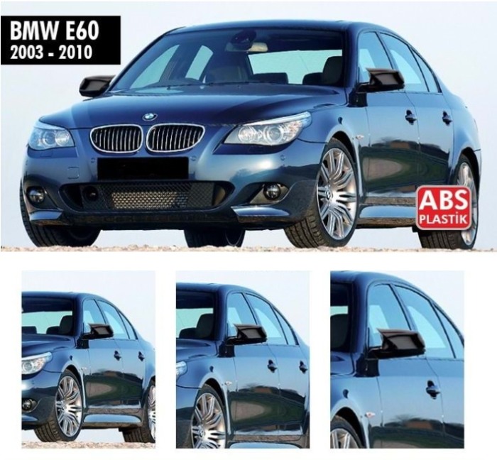 Capace oglinzi Batman style BMW seria 5 E60 E61 E62 E63 E64 2003-2010 negru lucios [2]