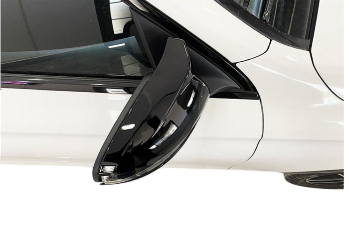 Capace oglinzi Batman style Mercedes Seria GLC X253 2015-2023 negru lucios [2]