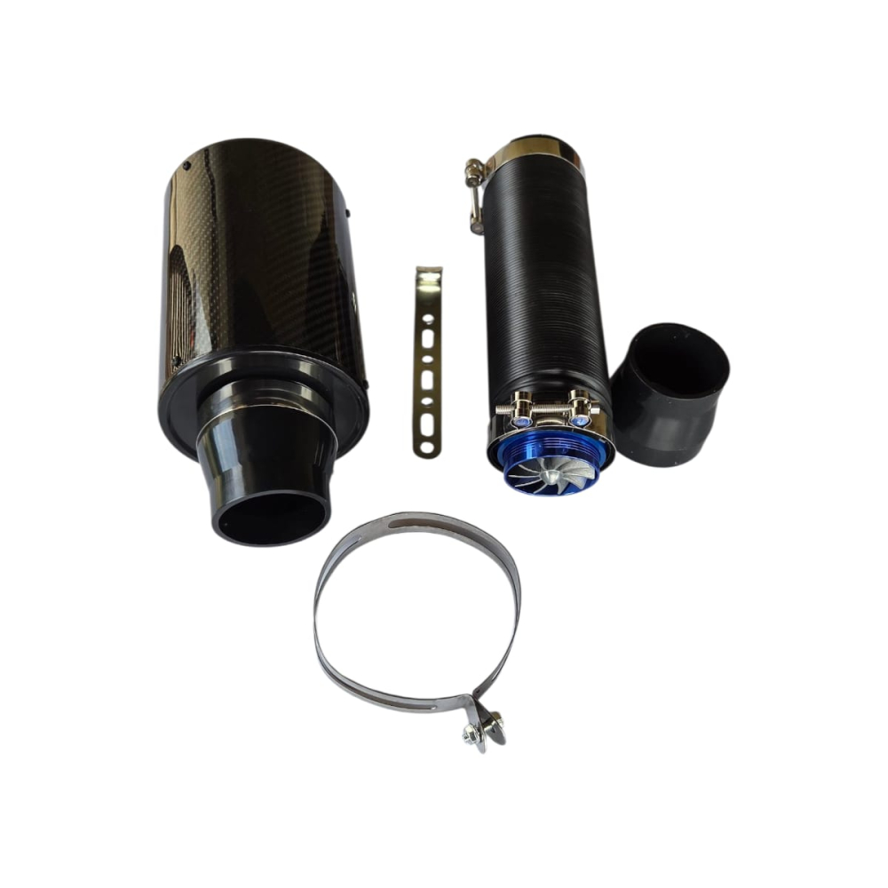 Filtru de aer sport cu ventilator turbina, carcasă carbon 4D, tub flexibil [5]