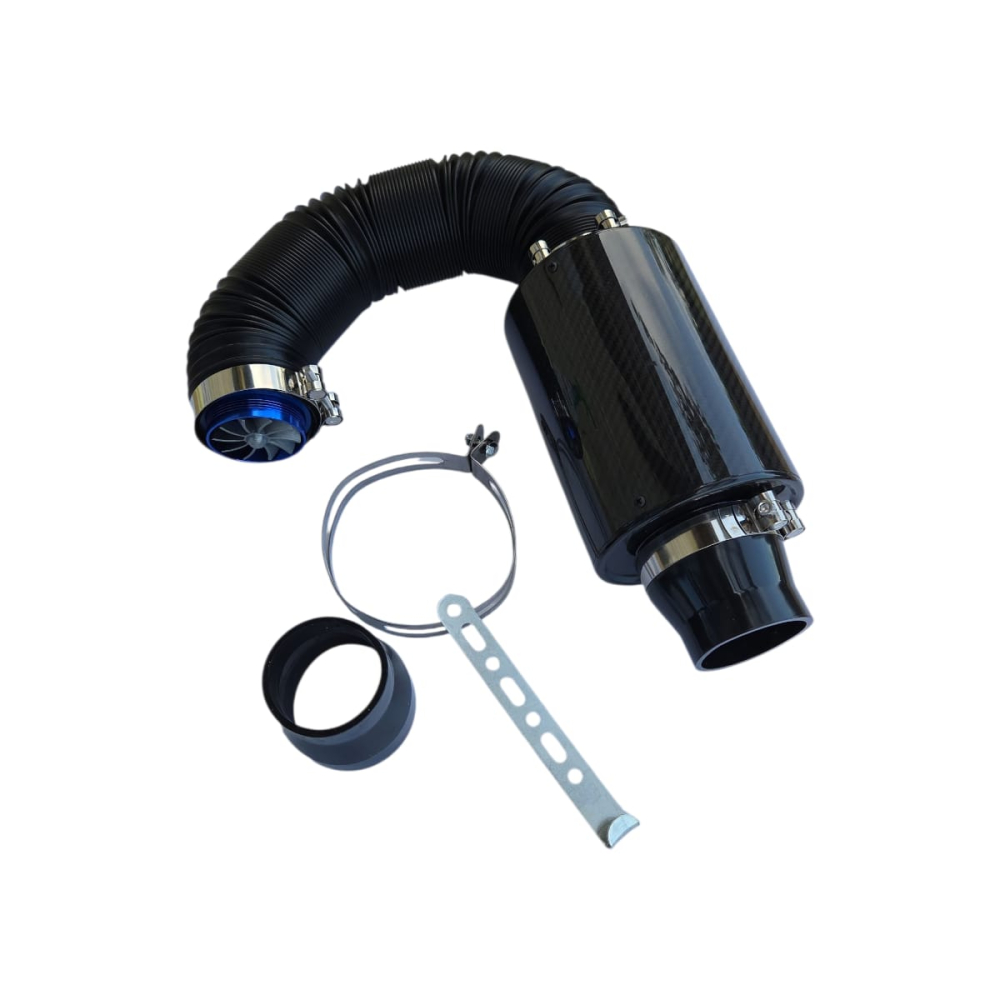 Filtru de aer sport cu ventilator turbina, carcasă carbon 4D, tub flexibil [7]
