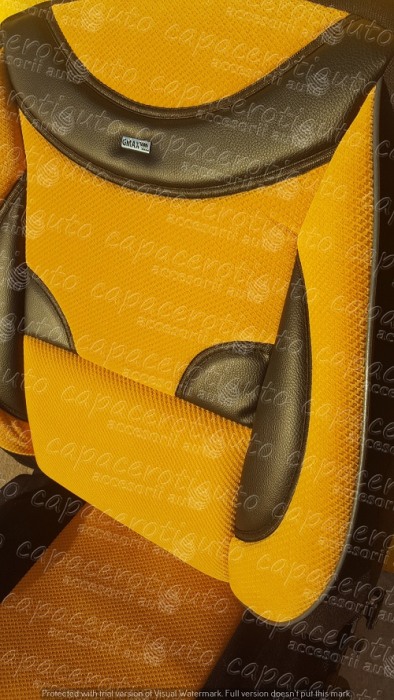 Huse scaune auto din material galben [2]