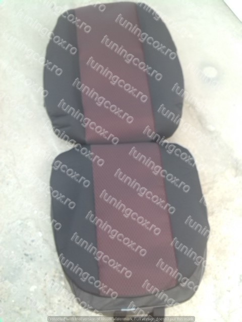 Huse scaune Buss 1+1 negru cu visiniu [1]