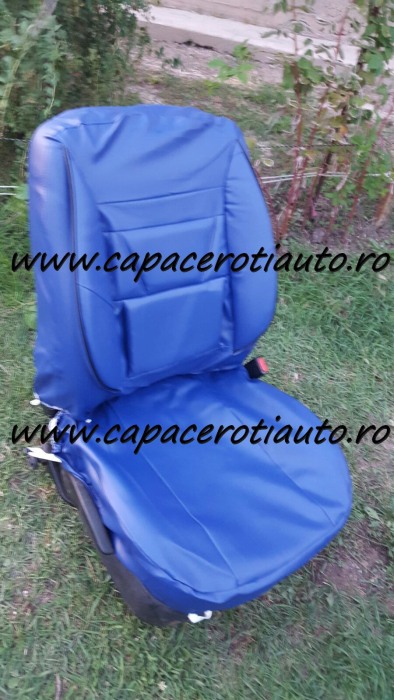 Huse scaune imitatie piele albastra [3]