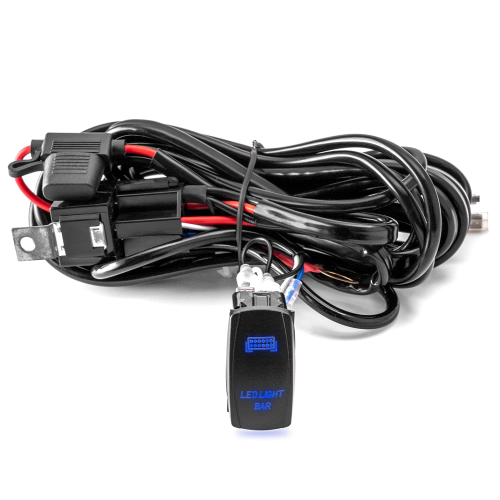 Kit Cablaj Proiector LED Bar 12V Releu 40A Buton LED [6]