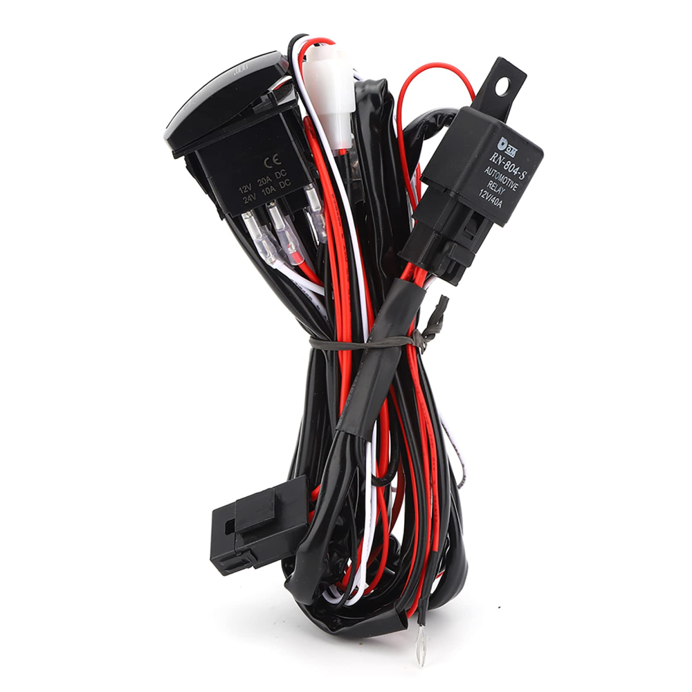 Kit Cablaj Proiector LED Bar 12V Releu 40A Buton LED [8]