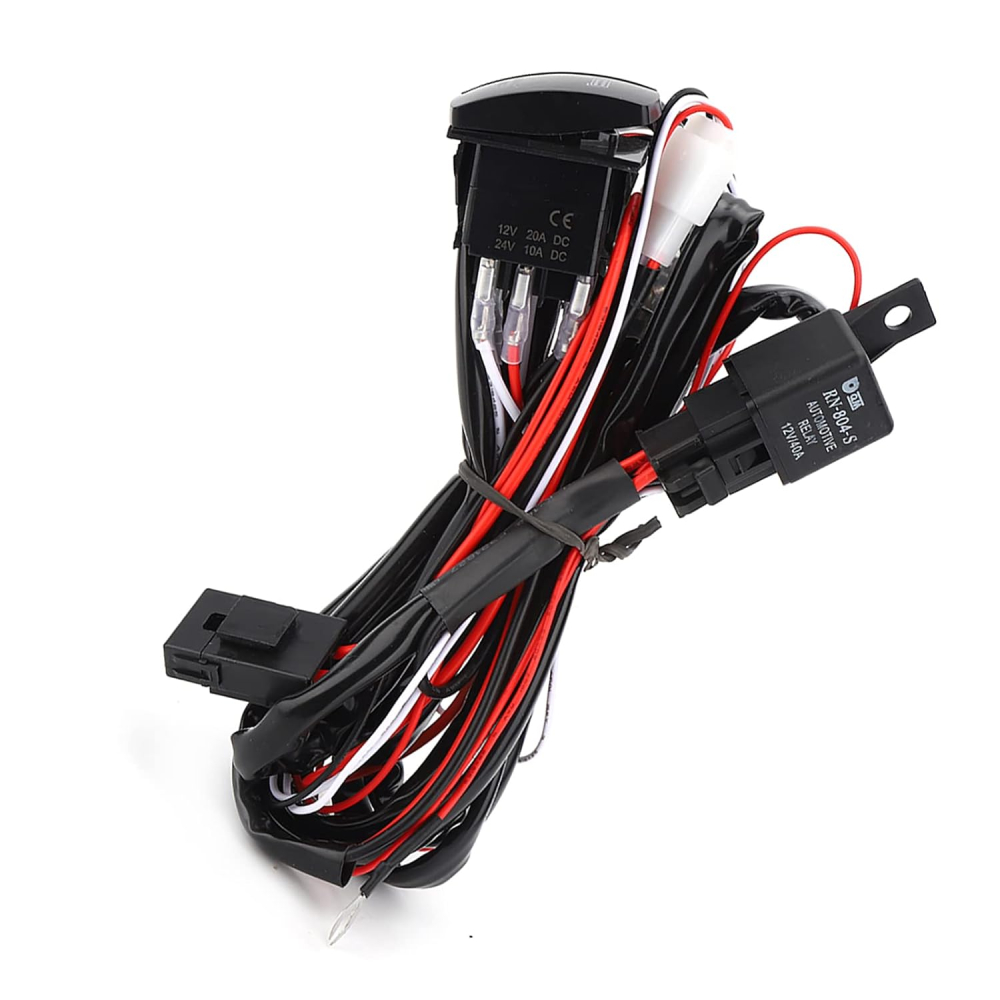 Kit Cablaj Proiector LED Bar 12V Releu 40A Buton LED [11]