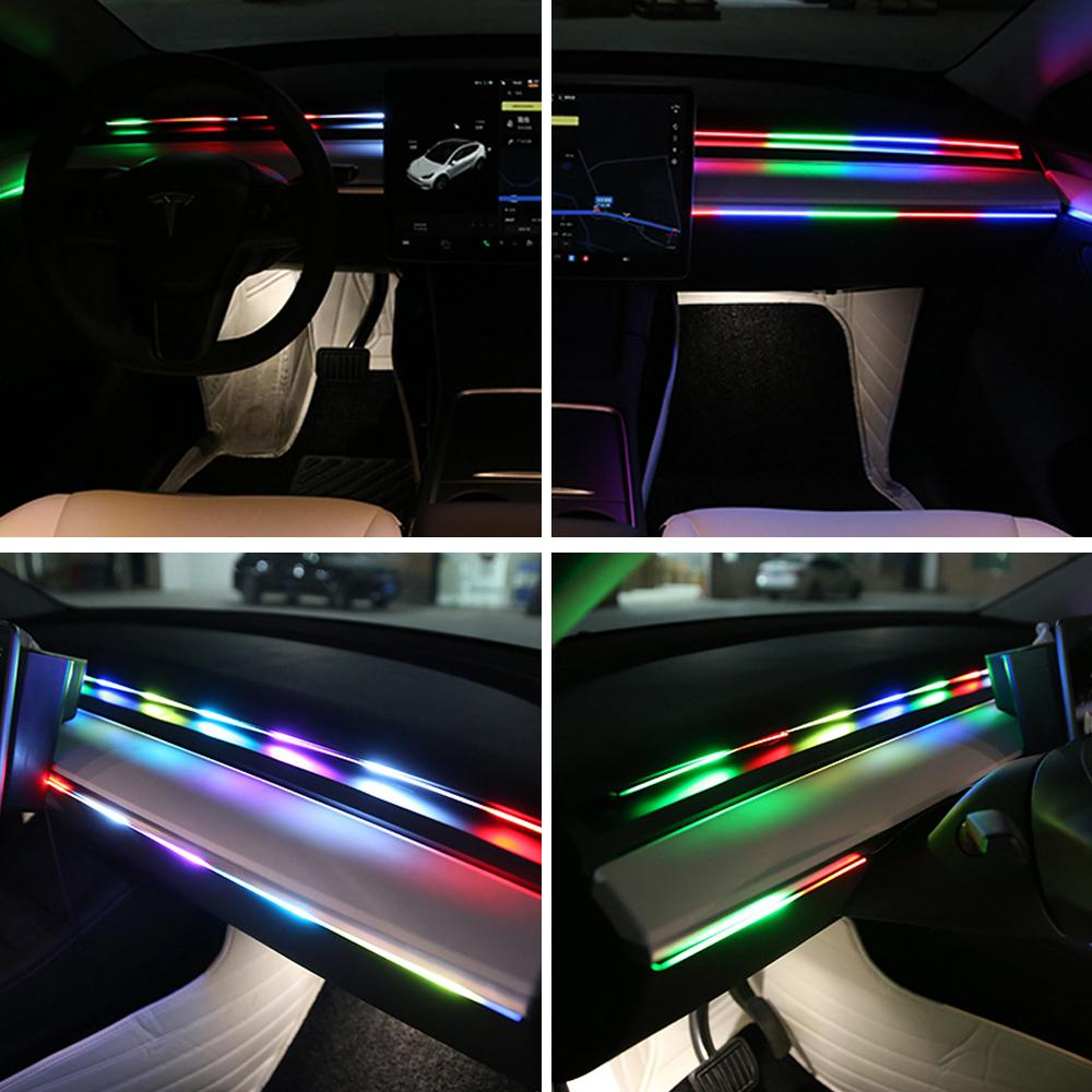 Kit Lumini Ambientale Auto Dinamice 18 în 1 – Symphony Edition, Acrilic RGB, Control Bluetooth & Sincronizare Muzicală [3]