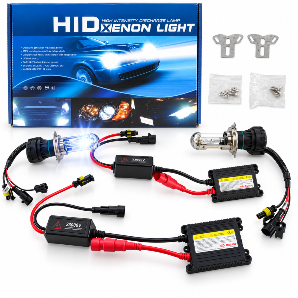 Kit Xenon H4 Bi-Xenon 35W 6000K, Fază Scurtă și Lungă [3]