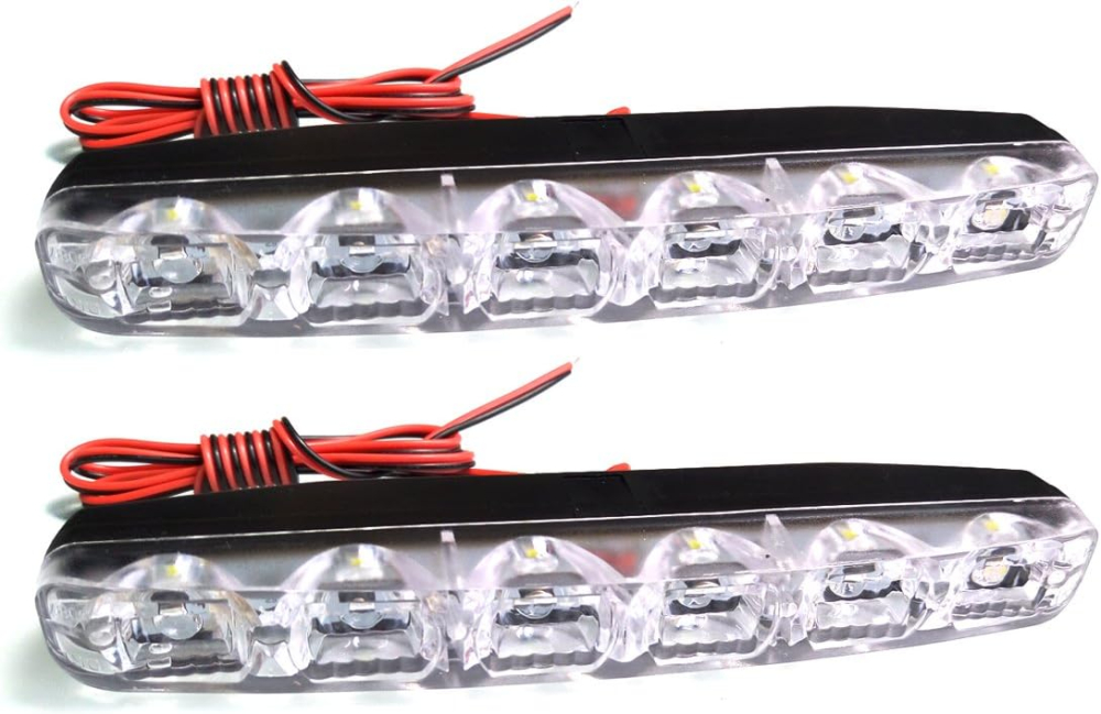 Set Lumini de Zi LED COB DRL 15.5cm 12V Alb Rece 6000K Universal [5]