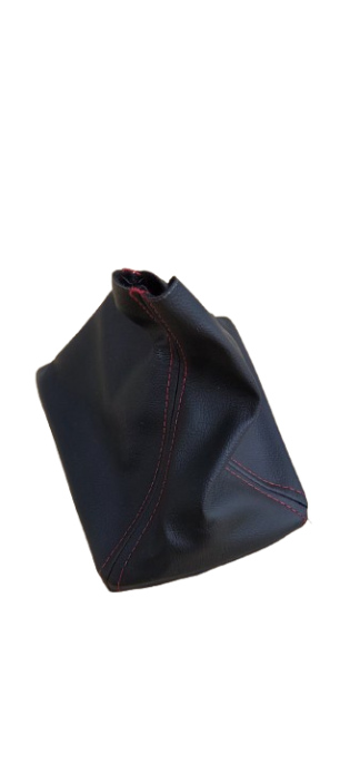 Manșon schimbător viteze Opel Astra H – piele ecologică neagră cu cusături roșii [3]