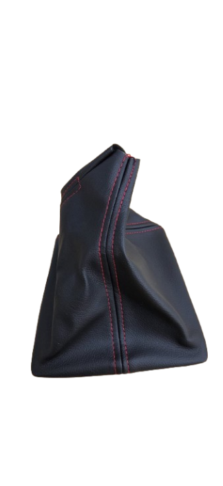 Manșon schimbător viteze Opel Astra H – piele ecologică neagră cu cusături roșii [1]