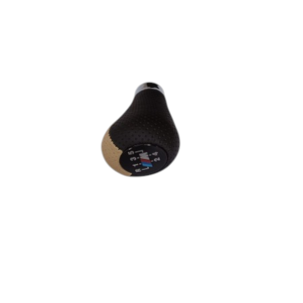 Nuca schimbator BMW 5 trepte cu piele perforata crem-negru [4]
