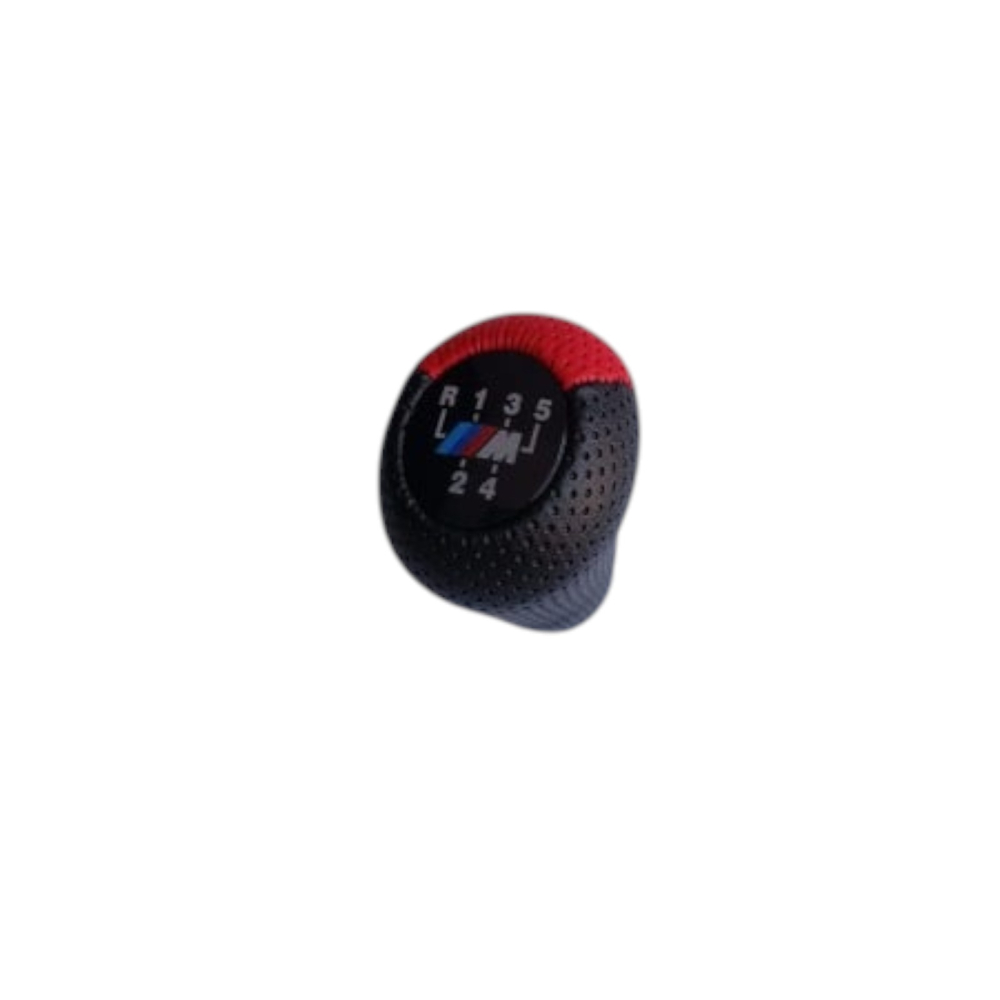 Nuca schimbator BMW 5 trepte cu piele perforata rosu-negru [1]
