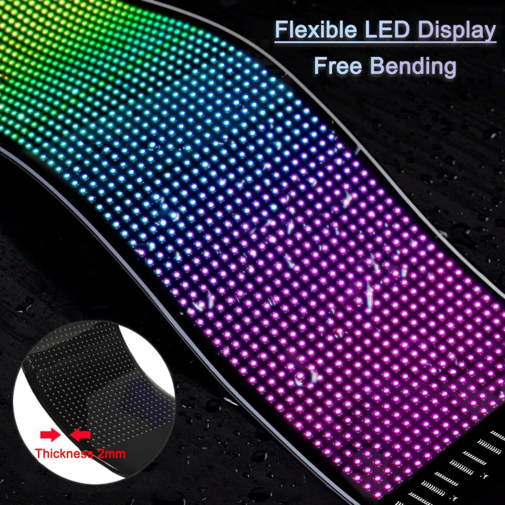 Panou LED Matrix Flexibil RGB, Control Aplicatie, Afisaj Publicitar 374x92mm,devil evies [7]